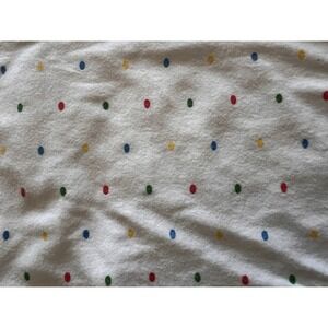 Vintage Carters Multi Colored Polka Dot Cotton Receiving Baby Blanket 26x30 USA